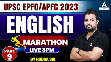 UPSC EPFO APFC 2023 ENGLISH MARATHON TOP MCQ BY RUDRA SIR