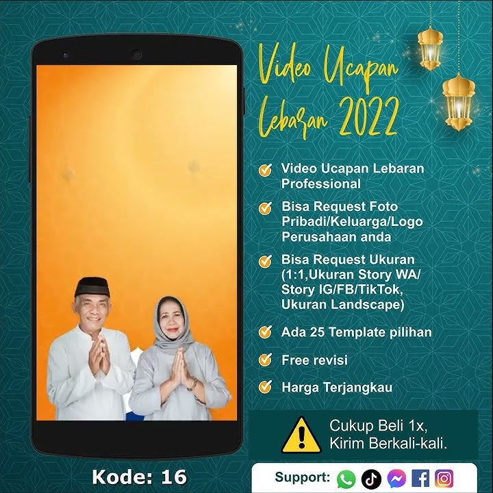 Jasa Video Ucapan Lebaran 2022 | Status WA Ucapan Lebaran | 16