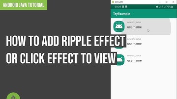 How To Add Ripple Effect Or Click Effect To View | Android Java