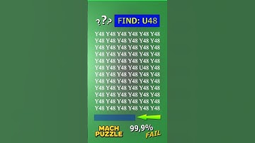 Find U48 where? | Brain Teaser IQ Test #shorts #different #puzzles #opticalillusion #quiz