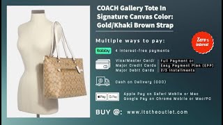 DKNY Bo Town & Country Logo Tote Bag Color Khaki Sand 