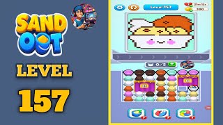 Sand out color puzzle level 157  solution and walkthrough 