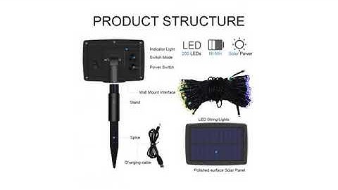 Must See Review 2017! Solar String Lights 72ft 200 LED Fairy Lights, Ambiance lights for Outdoor,..