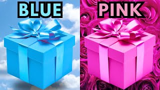 🤩 Choose your gift🎁💝✨️| 2 gift box challenge | Blue and Pink #pickonekickone #giftboxchallenge