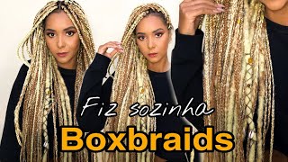 FIZ MINHAS BOXBRAIDS SOZINHA/ TODO PASSO A PASSO, PONTAS FINAS, DREADS COM MELHOR JUMBO