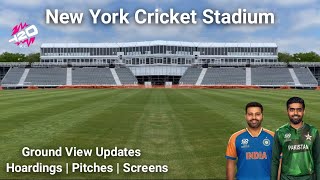 New York Cricket Stadium Beautiful Inside Ground View Updates | Modular Stadium In Nassau County