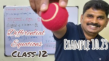 12th maths I Differential equations I example 10.23 I exclusive maths