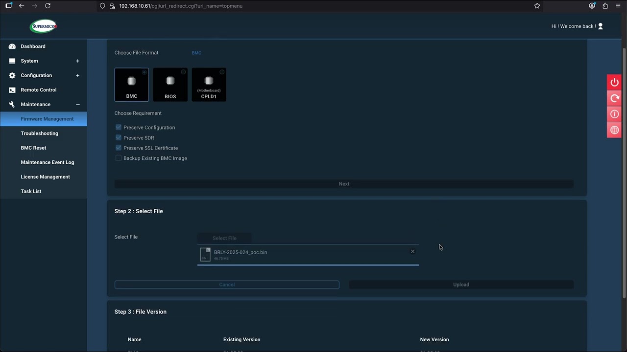 [CVE-2025-12007] Supermicro BMC firmware update validation bypass