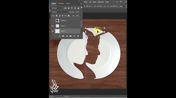 How to create face on broken plate with Photoshop