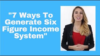 Here's 7 Ways To Generate Six Figure Income System For Insurance Agents.(AMAZING!)