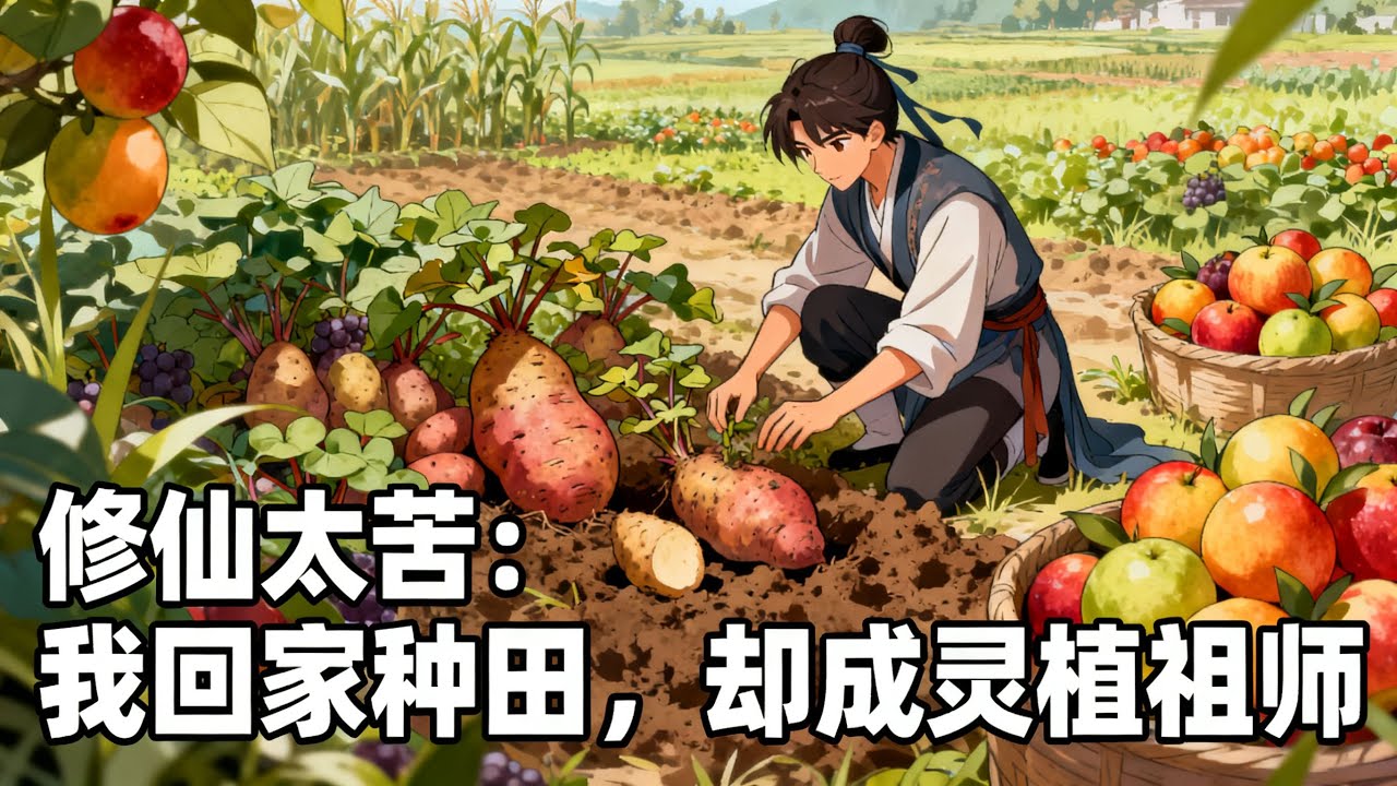 《修仙太苦：我回家種田，卻成靈植祖師》被宗門勸退的廢柴回鄉種地，激活種田系統後竟發現靈薯能雜交變異，隨手種出上品靈果，連仙門長老都跪求採購！#历史#玄幻#小说