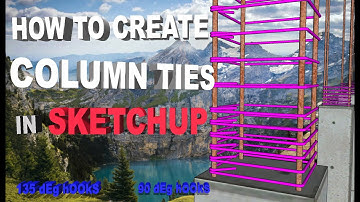 EP12. How to create Column Ties or Stirrups with 90 & 135 deg Hooks in SKETCHUP (FOLLOW- ME COMMAND)