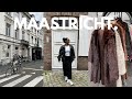 Netherlands vlog  exploring the city of maastricht vintage shopping  dutch food