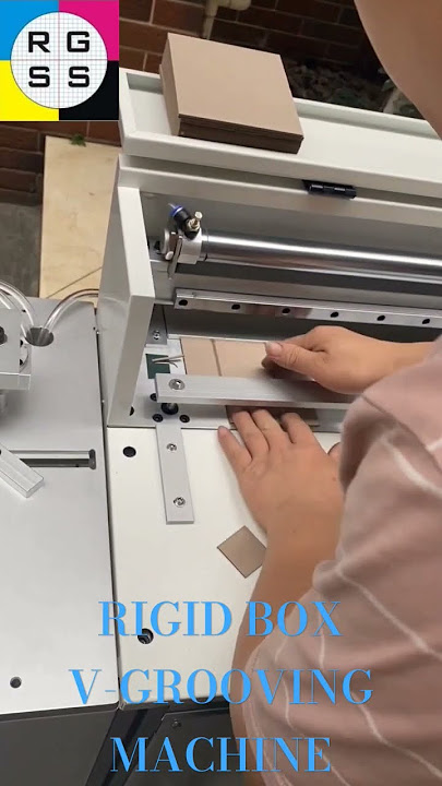 Rigid Box VGrooving Machine #rigidboxmachine #rigidboxmakingmachine #boxes #sweetbox #grooving