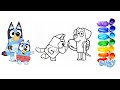 Bluey &amp; Bingo Go on Adventures 🌈 – Cartoon Friends Drawing