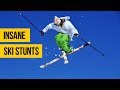 Insane ski stunts  extreme skiing freestyle  freeride compilation