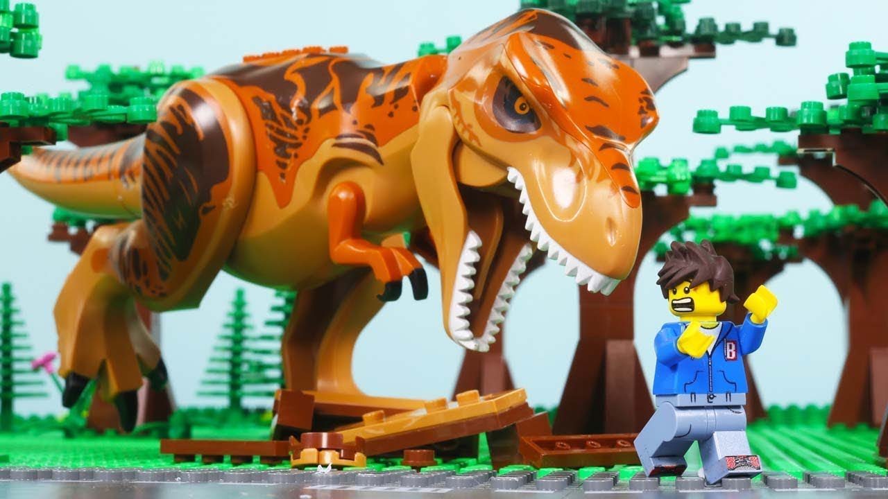 LEGO T-Rex Attack | LEGO Jurassic World T-Rex Portal Chase | Billy Bricks | WildBrain