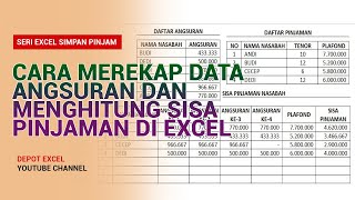 Cara Mudah Rekap Angsuran Nasabah dan Menghitung Sisa Pinjaman di Excel