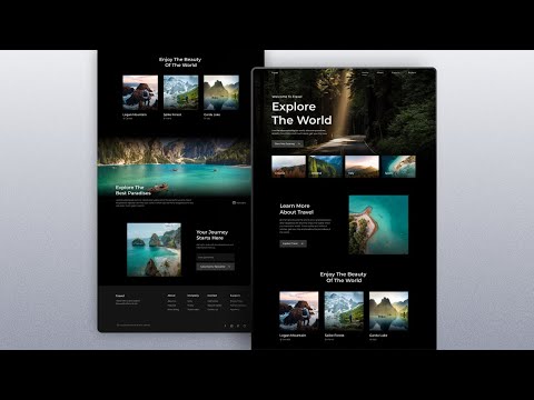 Responsive Travel Website Design Using HTML CSS & JavaScript