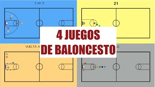 4 JUEGOS DE BALONCESTO | Juegos Educación Física - YouTube