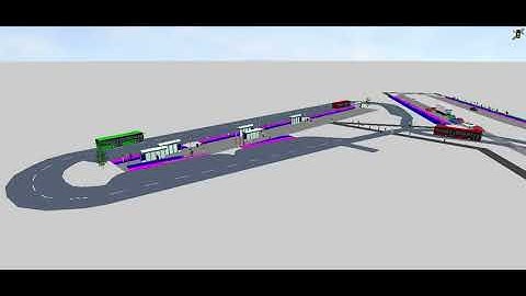 Bus Station Vissim Simulation for BRT Line View
