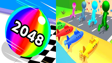 Shape shifting VS Ball Run 2048 - All Level Speed Run Gameplay Ep7