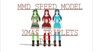 Day 6 ~ MMD Speed Model | Xmas triplets Pt.4 - Final part!!