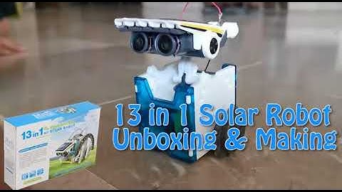 Unboxing video of 13 in 1 solar robot