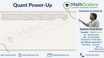 Quant Power-Up: Tackle CAT QA - Time Speed Distance | Actual CAT Problem | Daily Practice #17