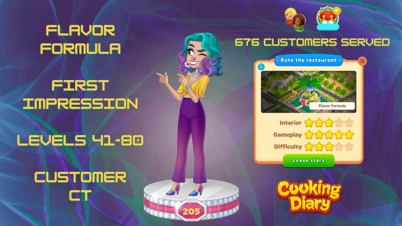 ✨ Opening 🧪 Flavor Formula 🔬 Part 2! | Cooking Diary Levels 41-80 | 323 MD Stars ⭐️ | CT Lead!