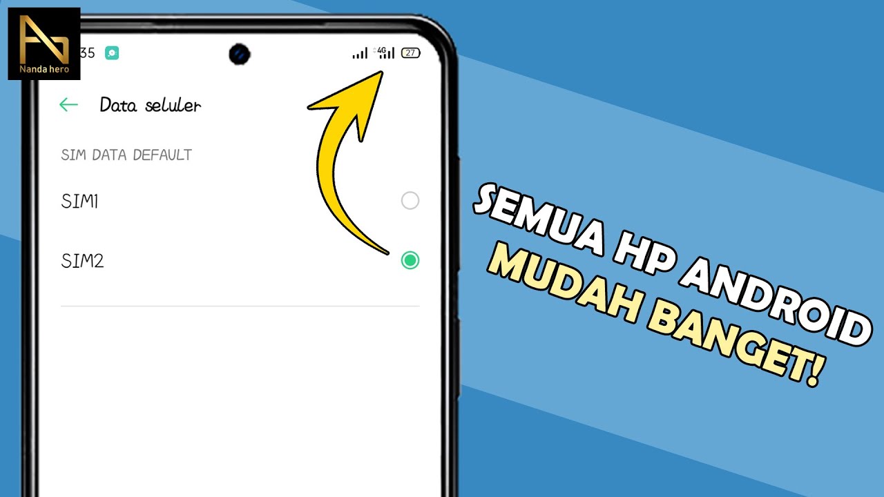 CARA MENGGANTI JARINGAN DATA SELULER DARI SIM1 KE SIM2 DI ANDROID - YouTube