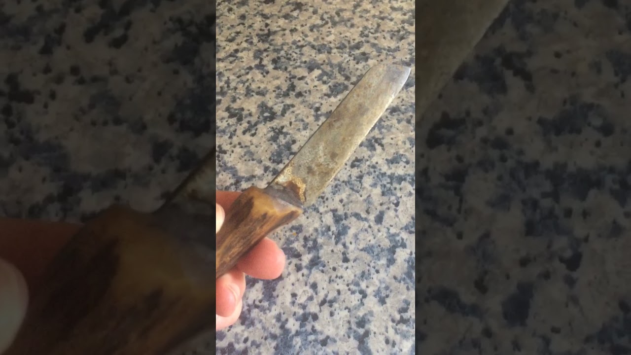 Cuchillo artesano acero al carbono tras años de uso | como estará ❓