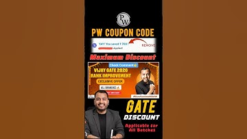 Vijay GATE 2026 - Maximum Discount Coupon🔥 | PW Coupon Code 2026 Batch #pwcouponcode