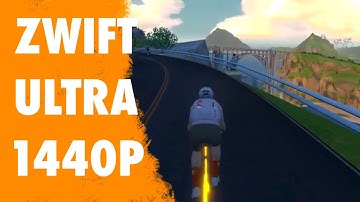 Zwift Ultra 4k profile on 1440p display with FPS CPU GPU usage on screen
