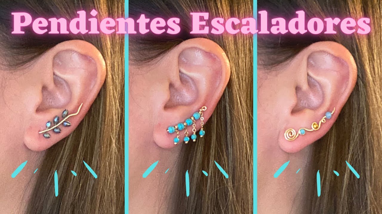 PENDIENTES ESCALADORES Faciles de hacer