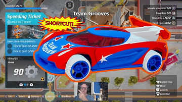 79 Speeding Ticket "Wild Wild Skate" Time Attack SHORTCUT SkatePark track Hot Wheels Unleashed