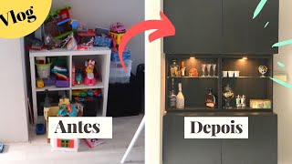 Vlog: Escondendo a bagunça dos brinquedos da sala /nosso fim de semana/ BRUNNACOM2NS