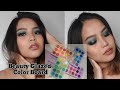 Blue Glitter Smokey Eye Make up look using BEAUTY GLAZED COLOR BOARD ( Part 3 )