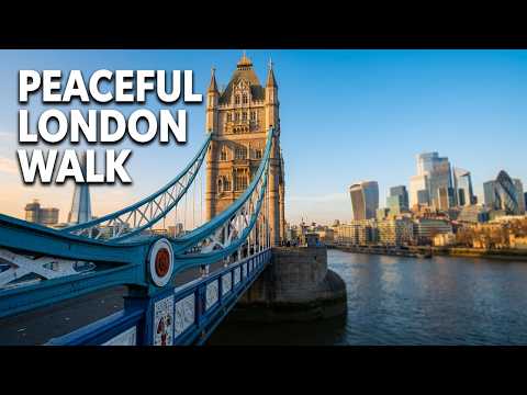 Peaceful London Walk | 4K Tour of Tower Bridge, Tower of London & Cannon Street