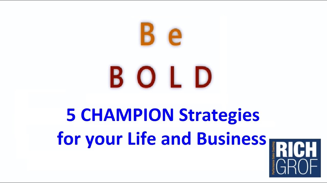 Be BOLD - 5 Strategies for your Life and Business: Motivational Speech for Success in Business