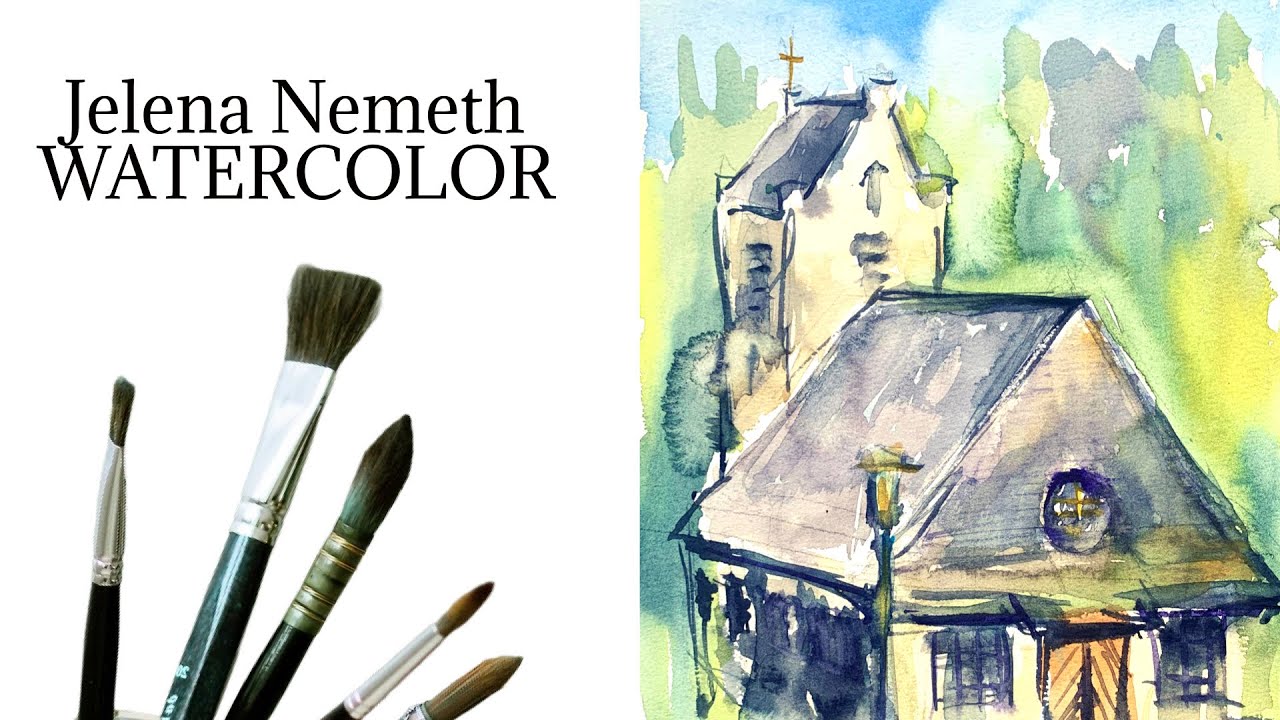 Процесс рисования. Как нарисовать за 15 минут картину акварелью - YouTube