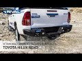 Установка силового заднего алюминиевого бампера на Toyota Hilux Revo 2015-.