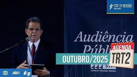 Agenda TRT2 | Outubro 2025