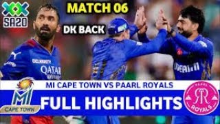 Mi Cape Town Vs Paarl Royals SA20 6th Match Highlights 2025 | MICT VS PR