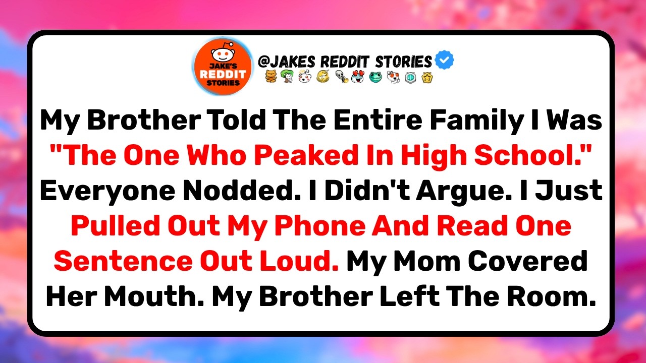 "You know Patrick? He peaked in high school." That's what my brother said at Thanksgiving, and my entire family just nodded along—like it was a fact, like I was nothing. I sat there, silent, while...
