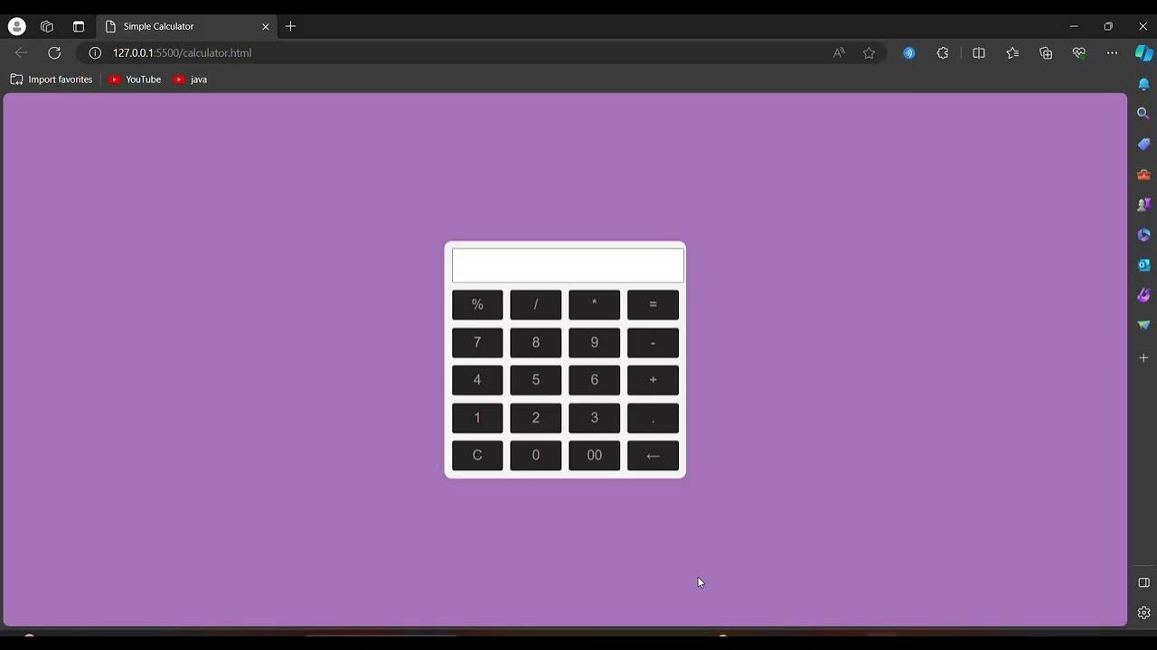 To Make Simple Calculator Using HTML,CSS And JS - YouTube
