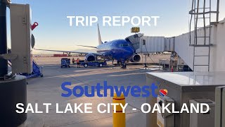 TRIP REPORT | Salt Lake City (SLC) to Oakland (OAK) | Southwest Airlines | B737-7H4 | Economy Flight Report Oakland Oak Salt Lake City Slc Southwest 737 700