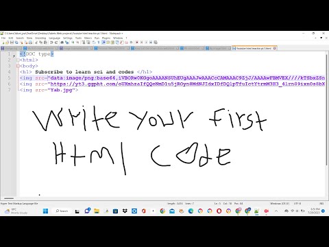 Write your first code in html learn sci and codes - YouTube