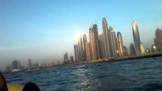 Yellow Boat at Dubai Marina .