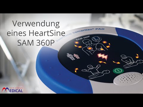 Verwendung eines vollautomatischen HeartSine SAM 360P an einem Erwachsenen.Entdecken Sie unseren AED-Onlineshop unter: www.defiworld.deVideoquelle: Mit freun...